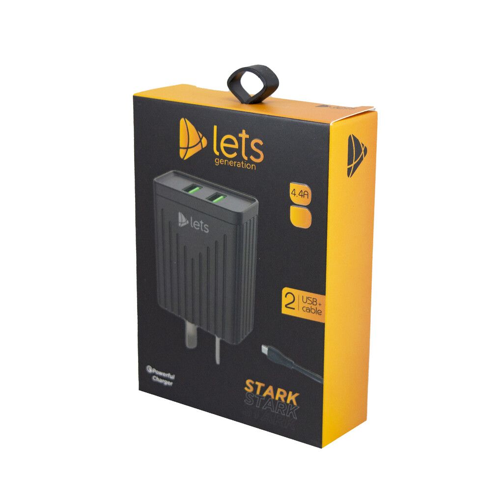 CARGADOR 220V 2 USB + CABLE V8 -